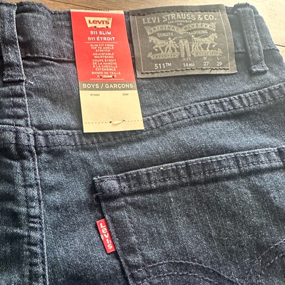 NWT Levi's Dark Blue Straight boys Jeans - size 14 (youth( - Picture 7 of 7